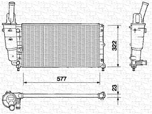MAGNETI MARELLI Radiators, Motora dzesēšanas sistēma 350213160000